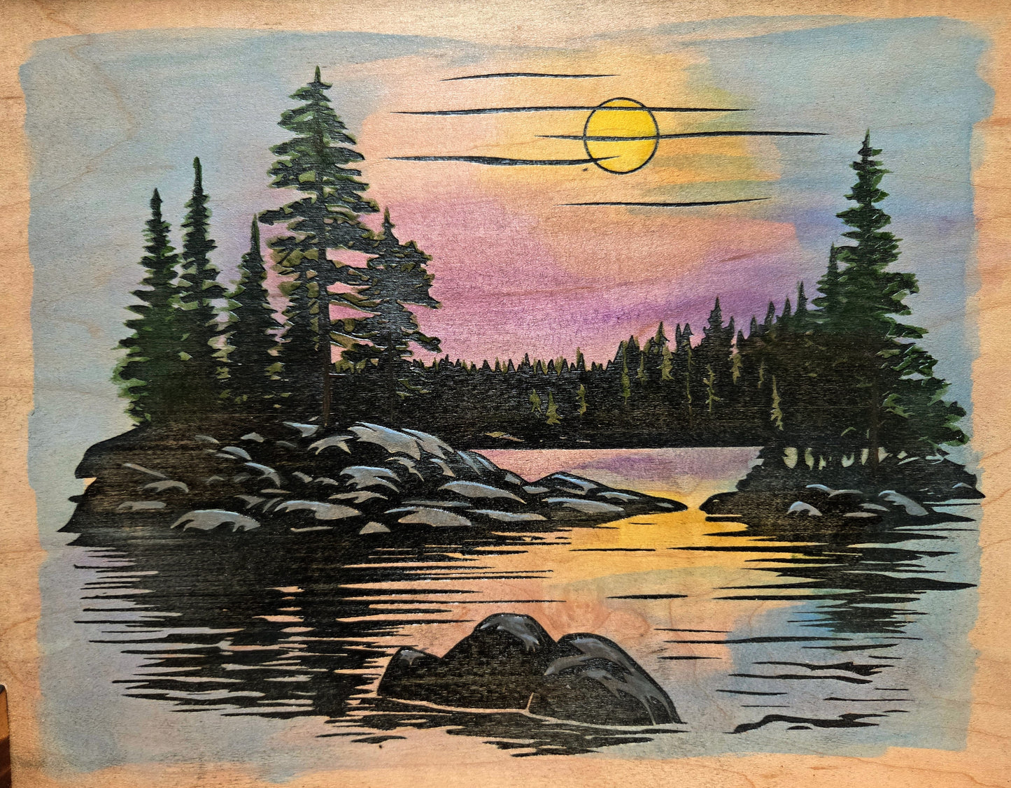 Small Shelf (hand-painted) with Hooks or Wine Glass Rack