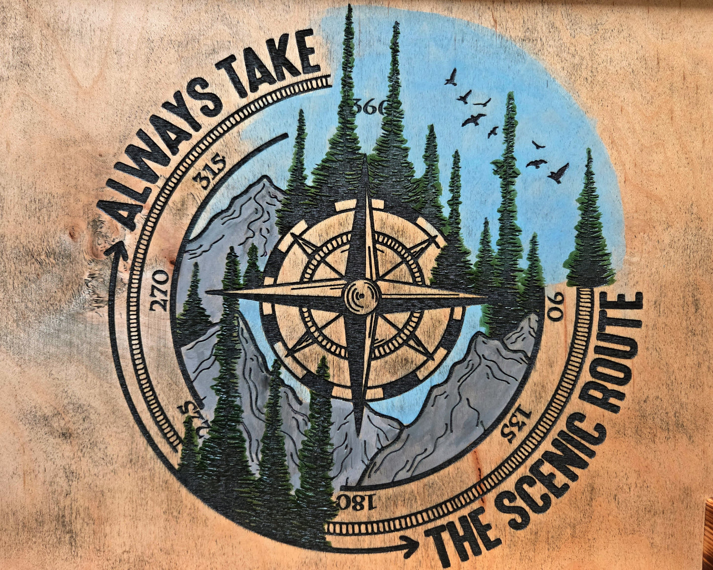 Small Shelf (hand-painted) with Hooks or Wine Glass Rack