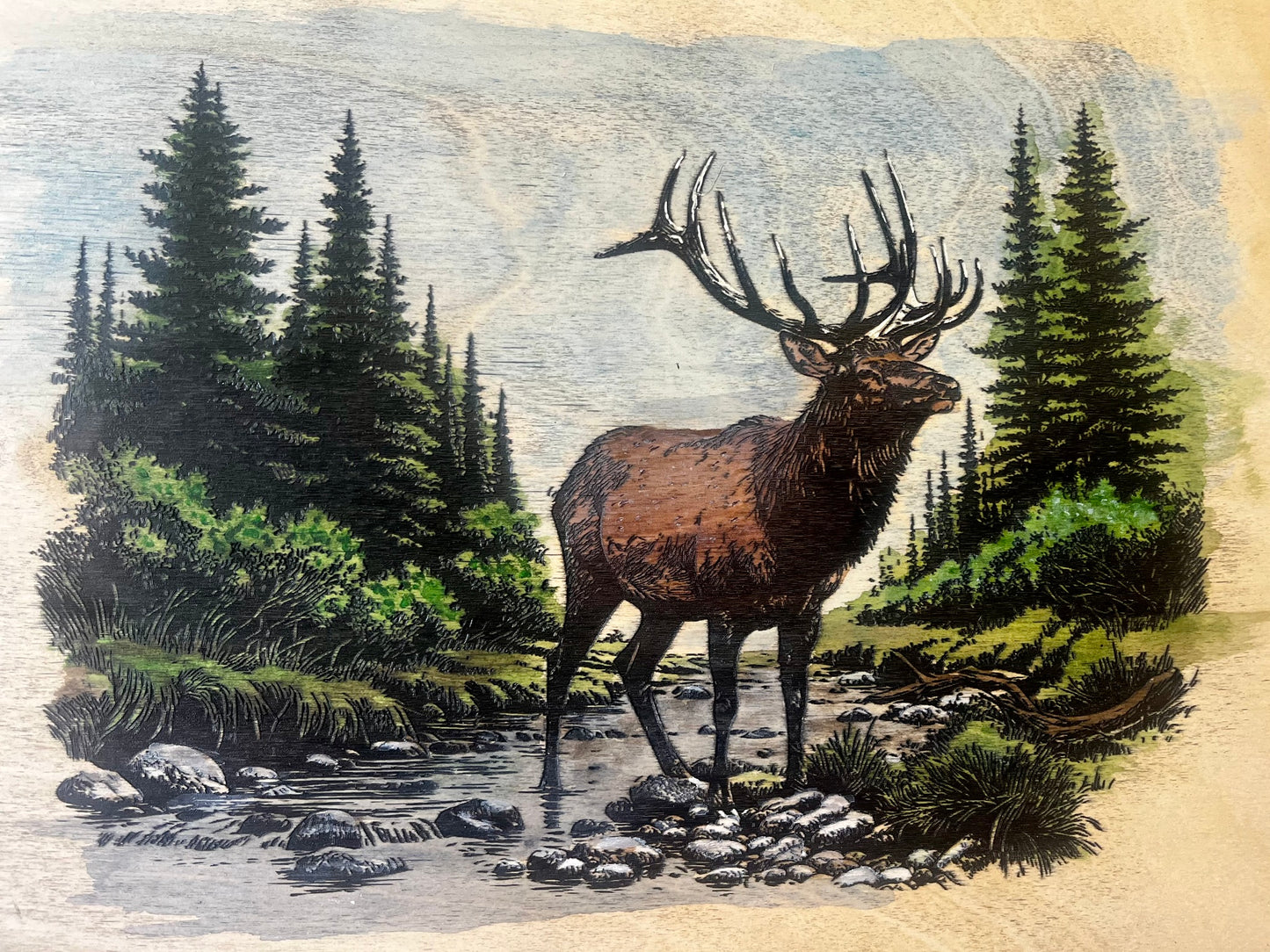 Small Shelf (hand-painted) with Hooks or Wine Glass Rack