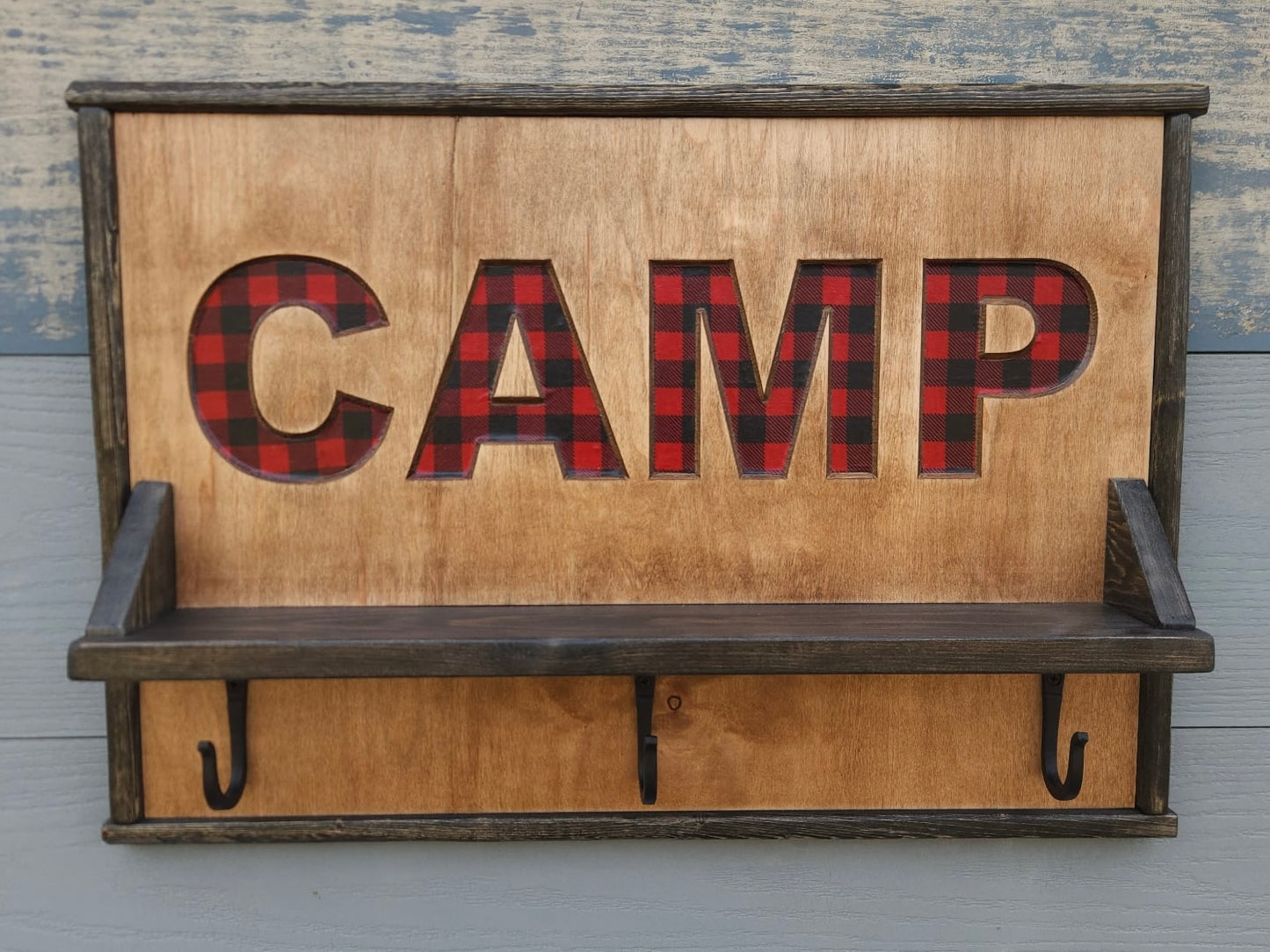 Large Shelf with Hooks